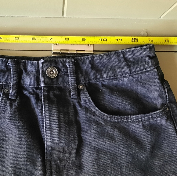 Zara Authentic Denim by TRF Black Distressed Raw Hem Denim Miniskirt Size Small - Picture 3 of 6